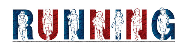 一群男孩和女孩在跑步图片下载