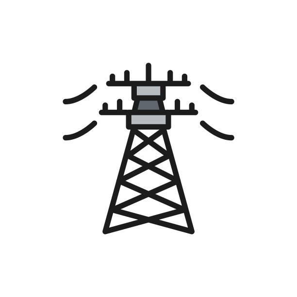 高压电线塔架能量杆平图片下载