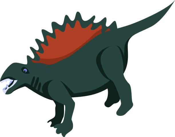 博物馆恐龙图标等距风格图片下载