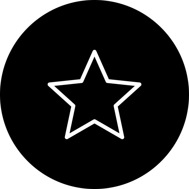 星形图标与白色背景图片下载