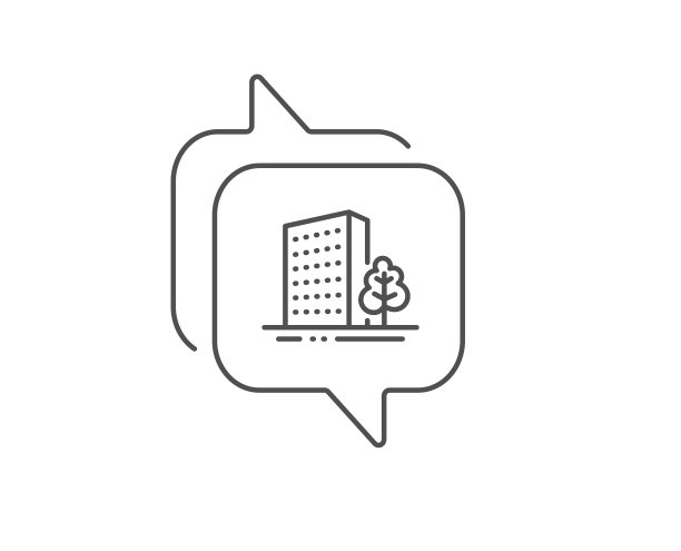 建筑物线条标志城市建筑与树木图片下载