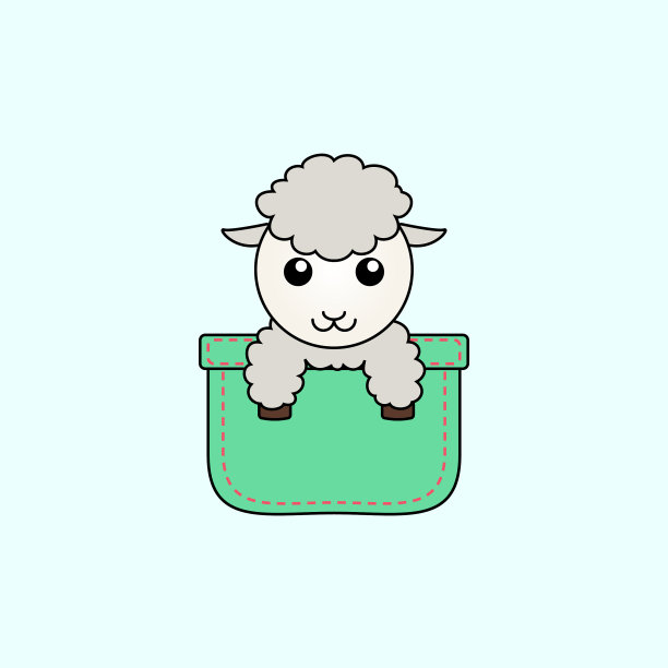 口袋里可爱的山羊图片下载