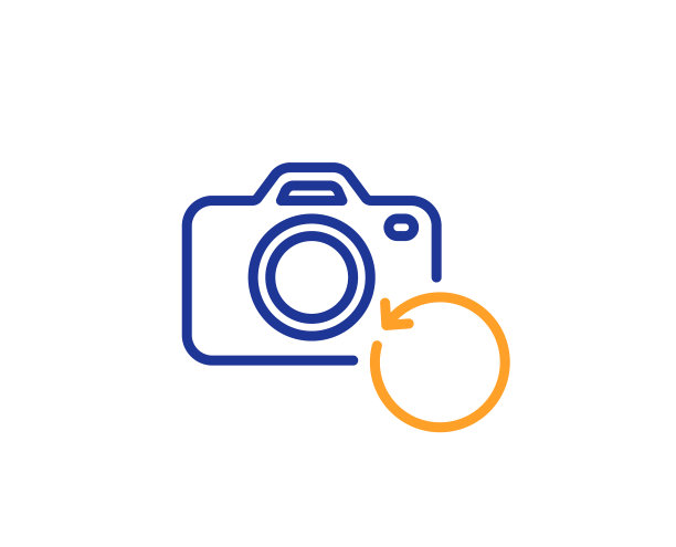 恢复照片相机线图标备份数据标志图片下载