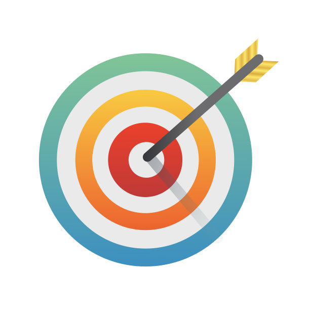 目标和箭头图标孤立在白色背景图片下载