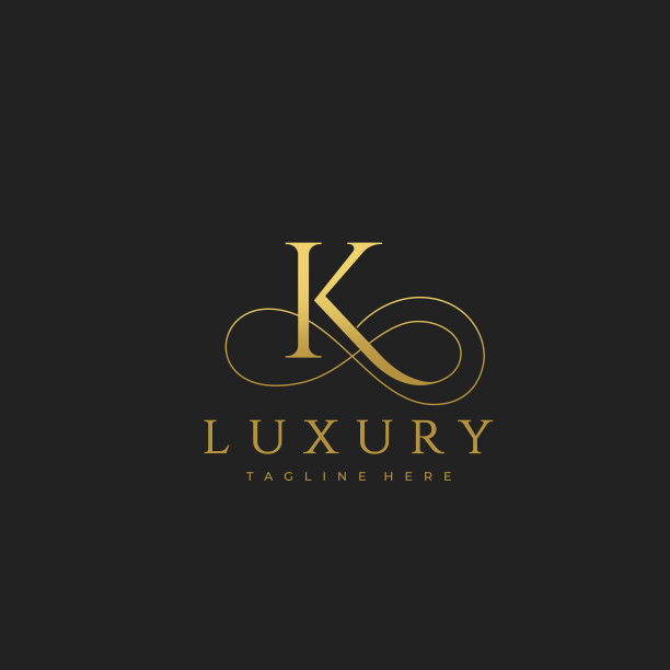 K豪华字母标志设计图片下载