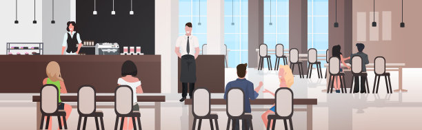 坐在咖啡桌旁的人混杂着前来比赛的游客图片下载