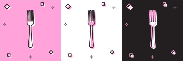 设置叉图标隔离在粉红色和白色黑色图片下载