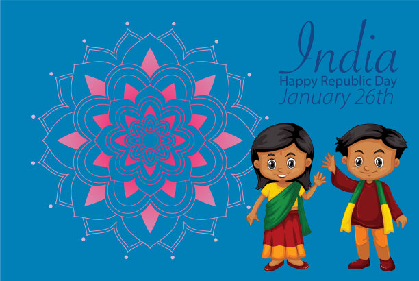 印度快乐共和国日海报设计与快乐图片下载