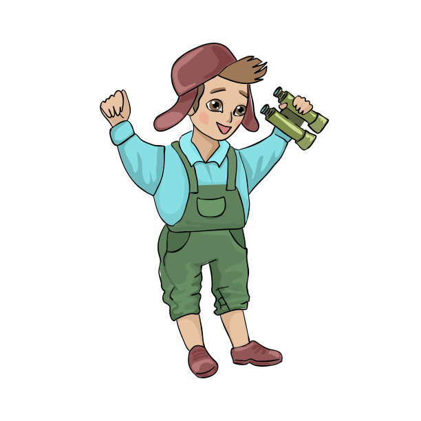 幼儿园的孩子们用双筒望远镜玩耍图片下载