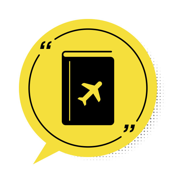 黑色封面书旅游指南图标孤立上图片下载