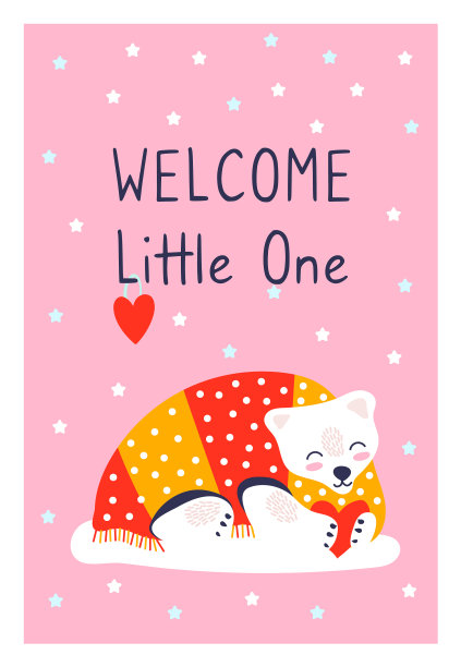 可爱有趣的北极熊带着不同的孩子气图片下载