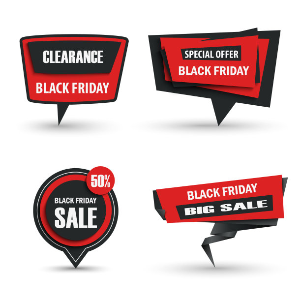 黑色星期五促销标签的黑色设计图片下载