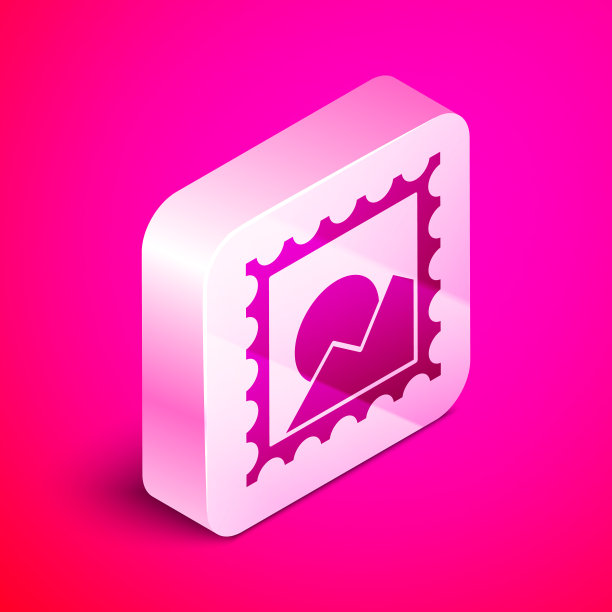 等距图片景观图标孤立在粉红色图片下载