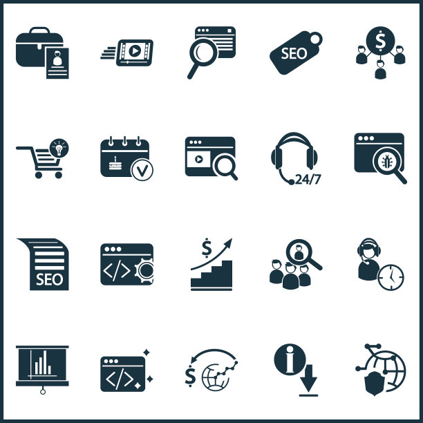 金融图标设置视频搜索照片图片下载