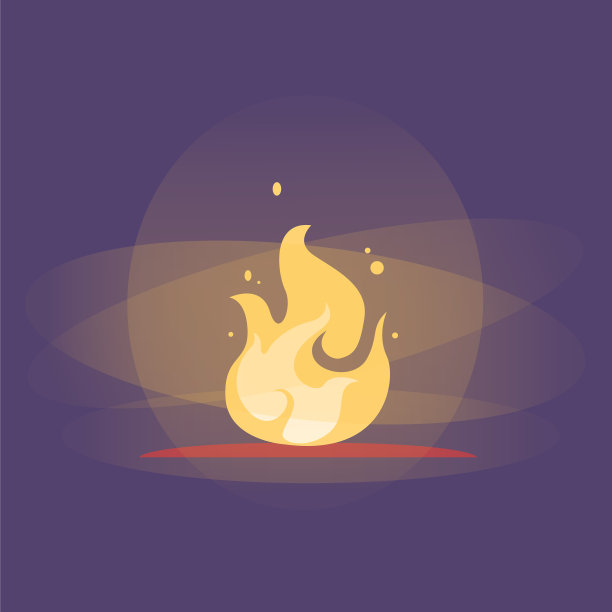 燃烧着的篝火和黄色的火花图片下载