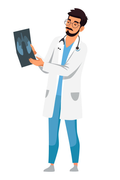 肺科医生手持人体肺部x光片图片下载