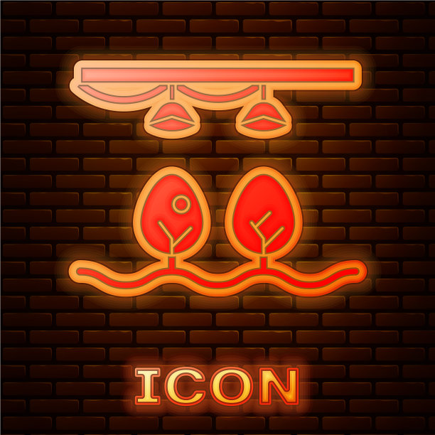 发光的霓虹灯智能农场与灯泡和植物图片下载