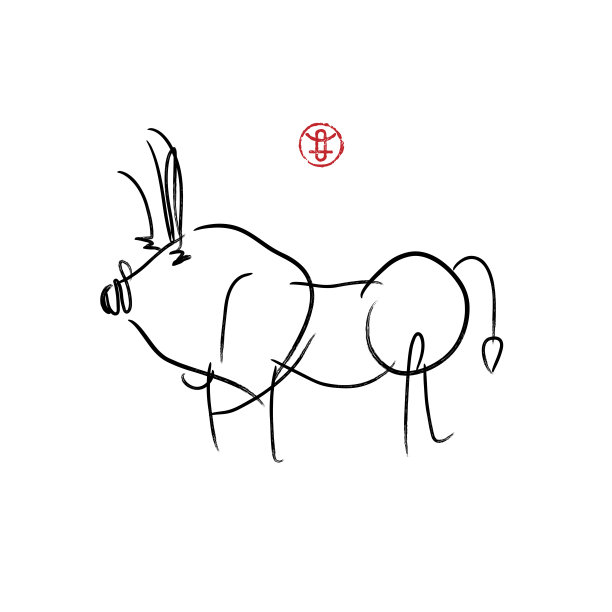 牛肖像为牛年，印意为牛年图片下载