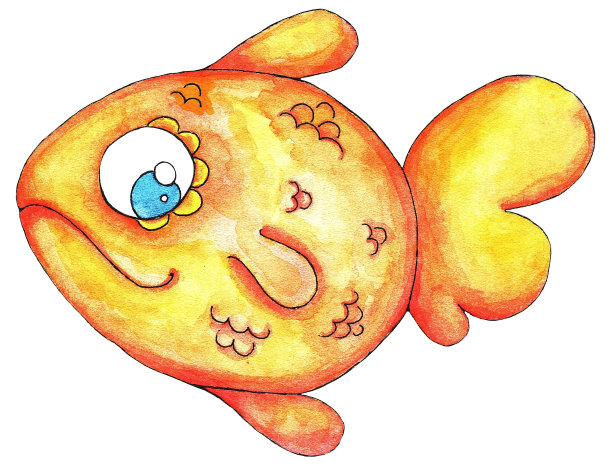 金鱼,水彩(2)素材图片