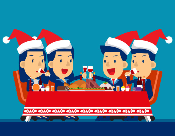 圣诞晚宴派对概念商务图片下载