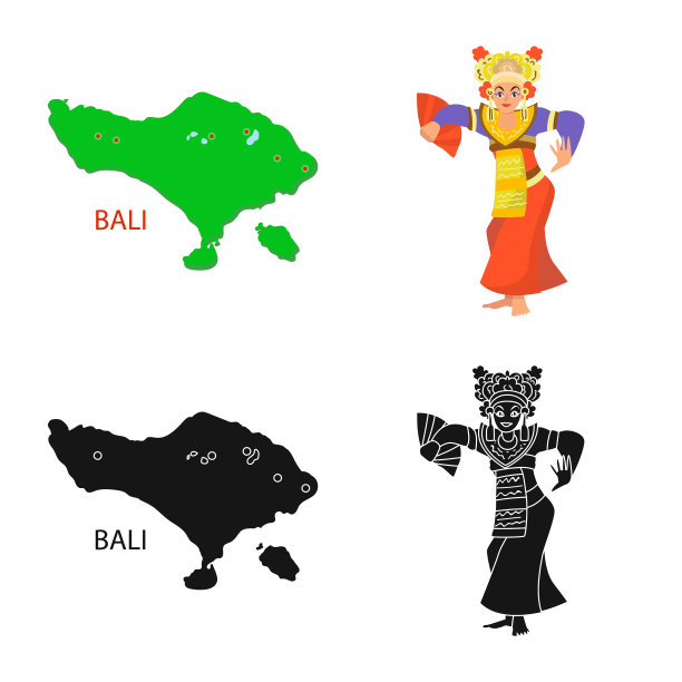 孤立的对象和旅行标志集和图片下载