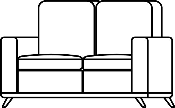 家具舒适的沙发线条风格图标图片下载