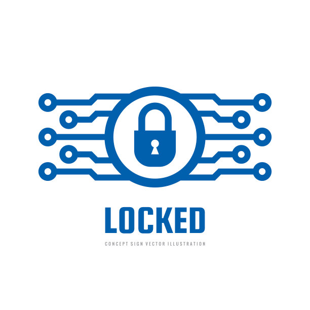 防盗锁-企业概念标志图片下载