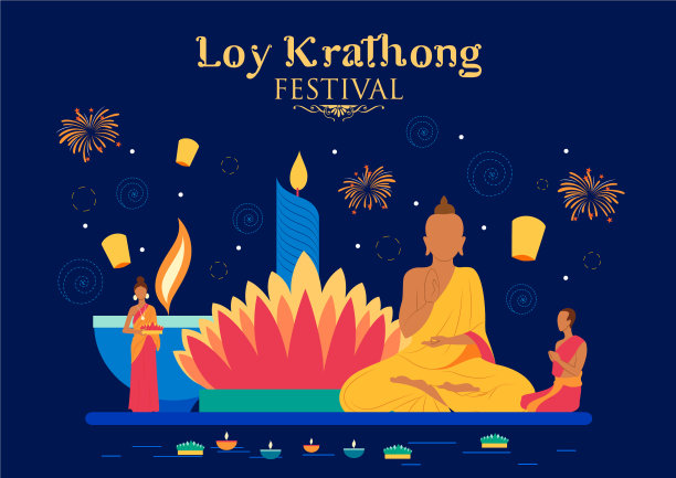 Loy krathong暹罗节日灯图片下载