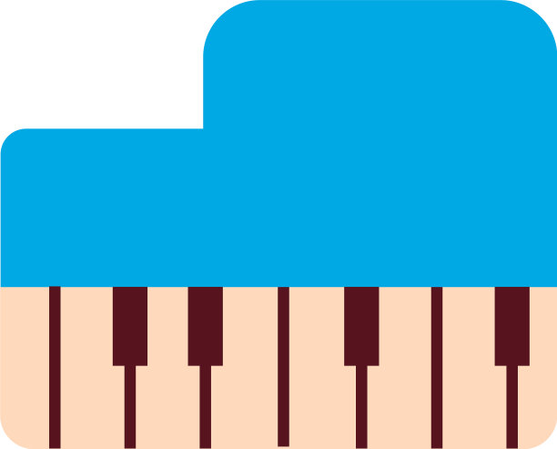 孤立钢琴乐器设计图片下载