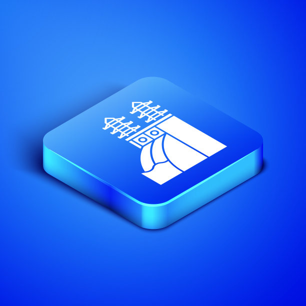 等距核电站图标隔离图片下载