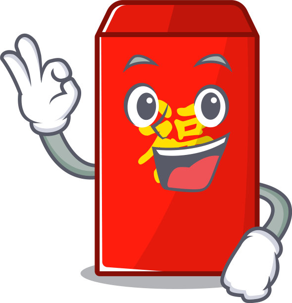 可爱的红包好孤立的吉祥物图片下载