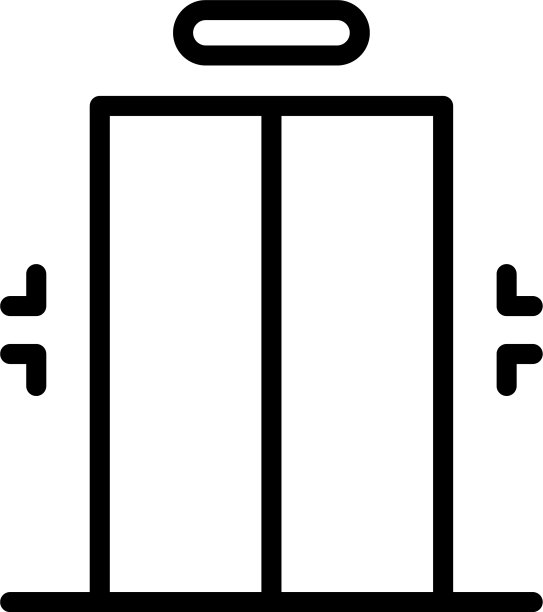 现代电梯图标轮廓风格图片下载