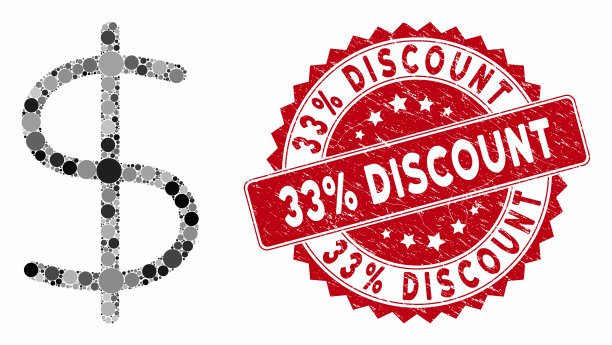 马赛克美元和垃圾三十三折图片下载