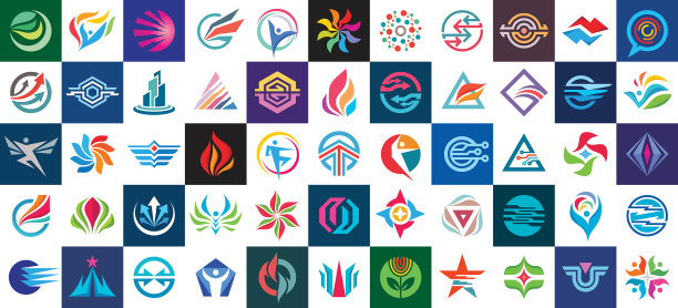 标志集设计抽象商业现代图标图片下载