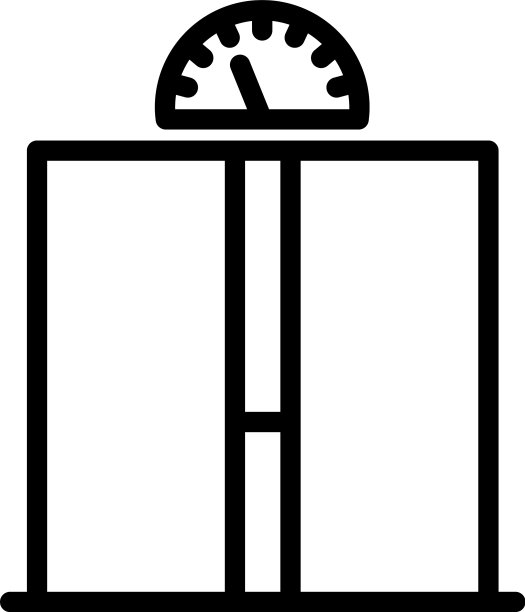 半掩式电梯门图标轮廓风格图片下载