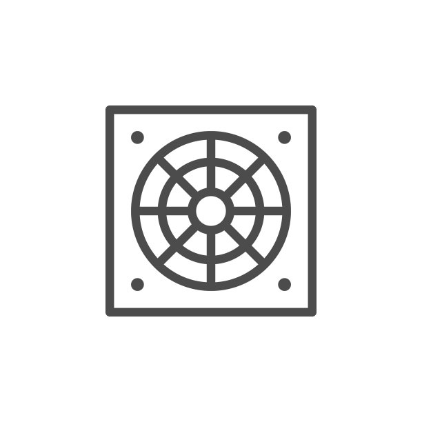 风扇格栅线性轮廓图标图片下载