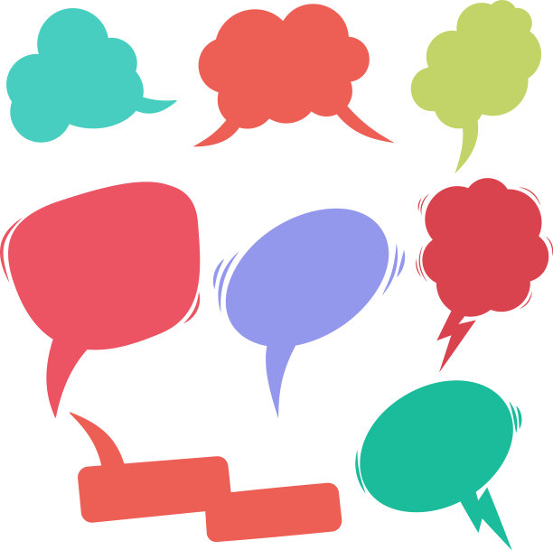 设置复古漫画空彩色演讲气泡图片下载