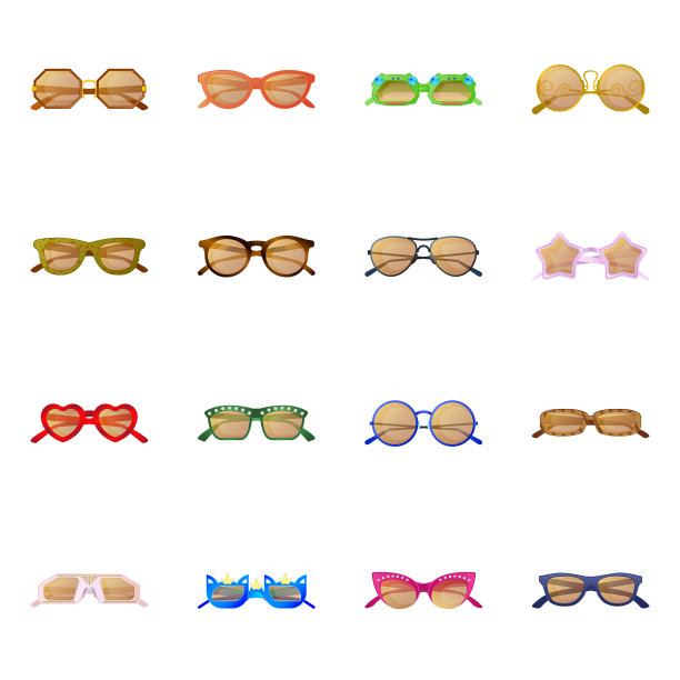 设计眼镜和太阳镜符号图片下载