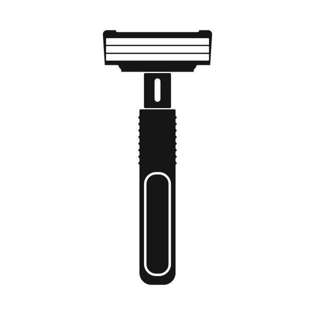 设计剃须刀和头发图标web元素图片下载