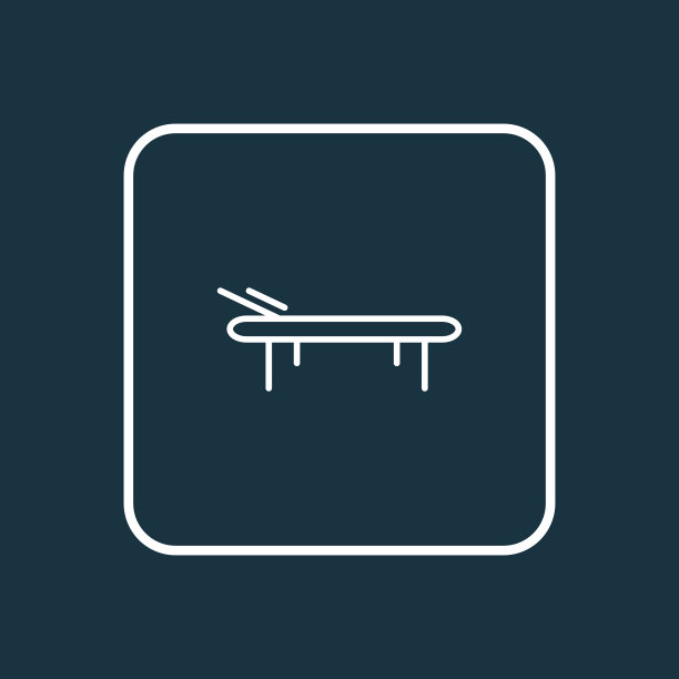 躺椅图标线符号优质隔离图片下载