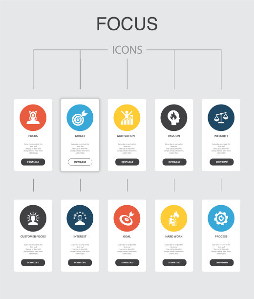 聚焦nfographic 10步UI设计目标图片下载
