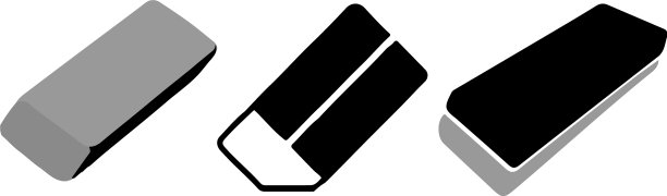 橡皮擦图标隔离在白色背景图片下载