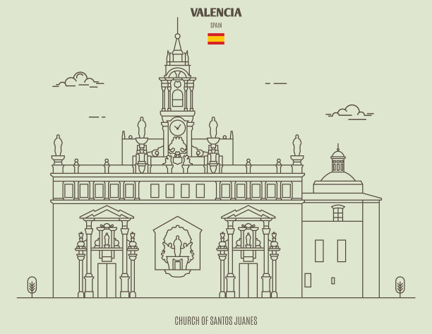 西班牙巴伦西亚的圣胡安教堂图片下载