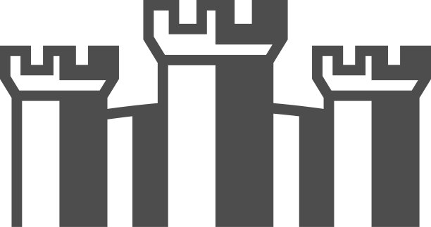 城堡标志设计模板抽象孤立图片下载