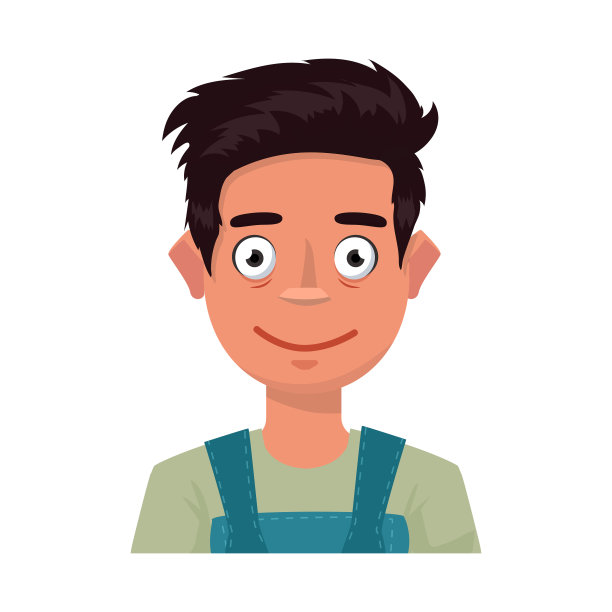 孤立对象家伙和微笑标志设置家伙图片下载