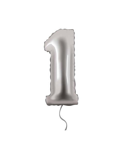 一号银箔气球图片下载