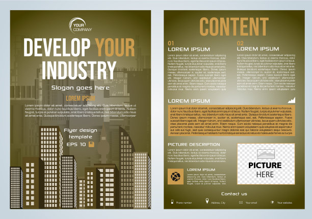 传单公司业务年报小册子图片下载