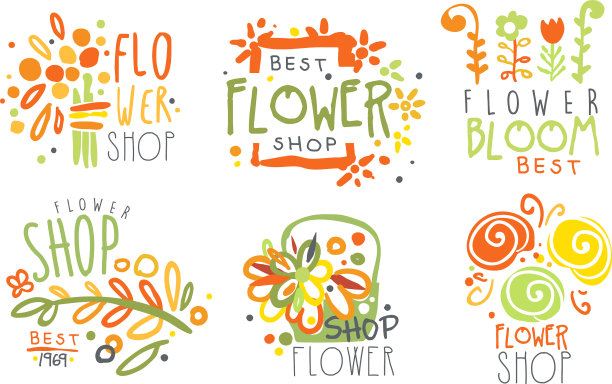 为花店设置轮廓标志图片下载