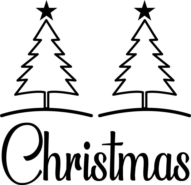 常绿松树、云杉、雪松标志设计图片下载