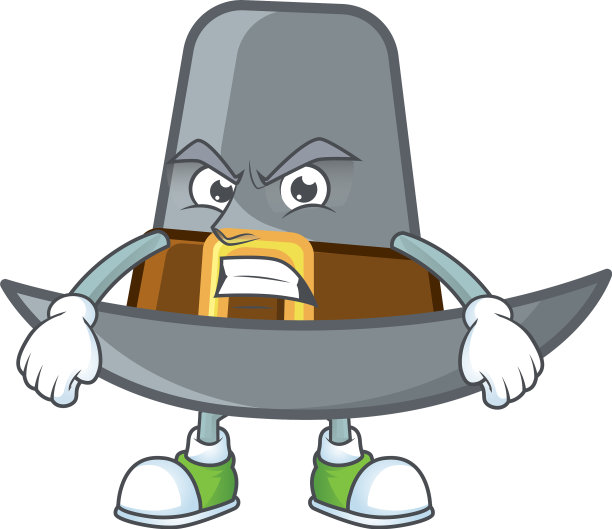 朝圣者的帽子在卡通人物恼火图片下载